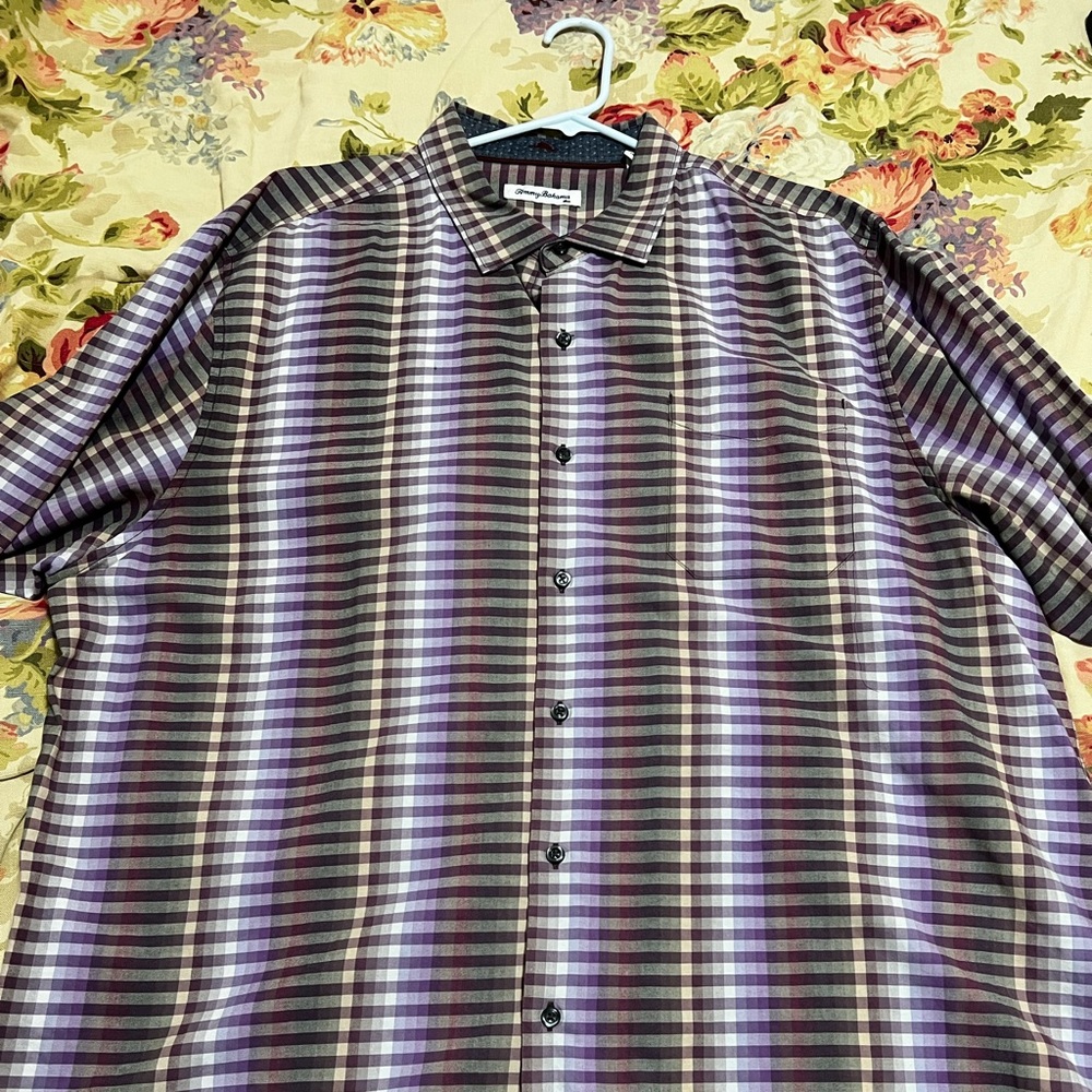 Tommy Bahama multicolor stripe button down Shirt XXL 2XL  casual dress